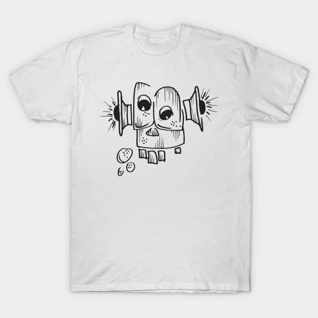 The Loudspeaker Guy - Custom Drawing T-Shirt by RaveRebel